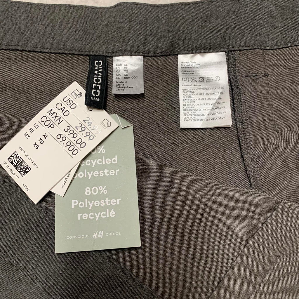 Minifalda plisada gris para mujer, talla XL, colección Conscious de H&amp;M, W42