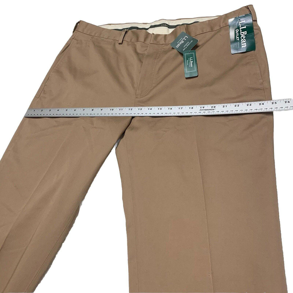 Pantalones de vestir LL Bean Chinos para hombre talla 42 ancho color caqui oscuro