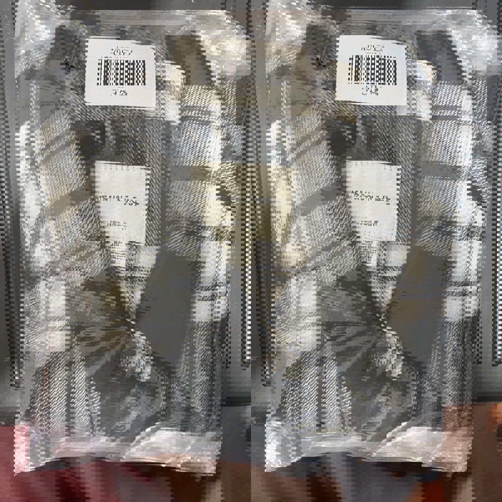 Túnica de franela a cuadros American Eagle, talla pequeña, negra, blanca, con pinzas, jegging, talla M