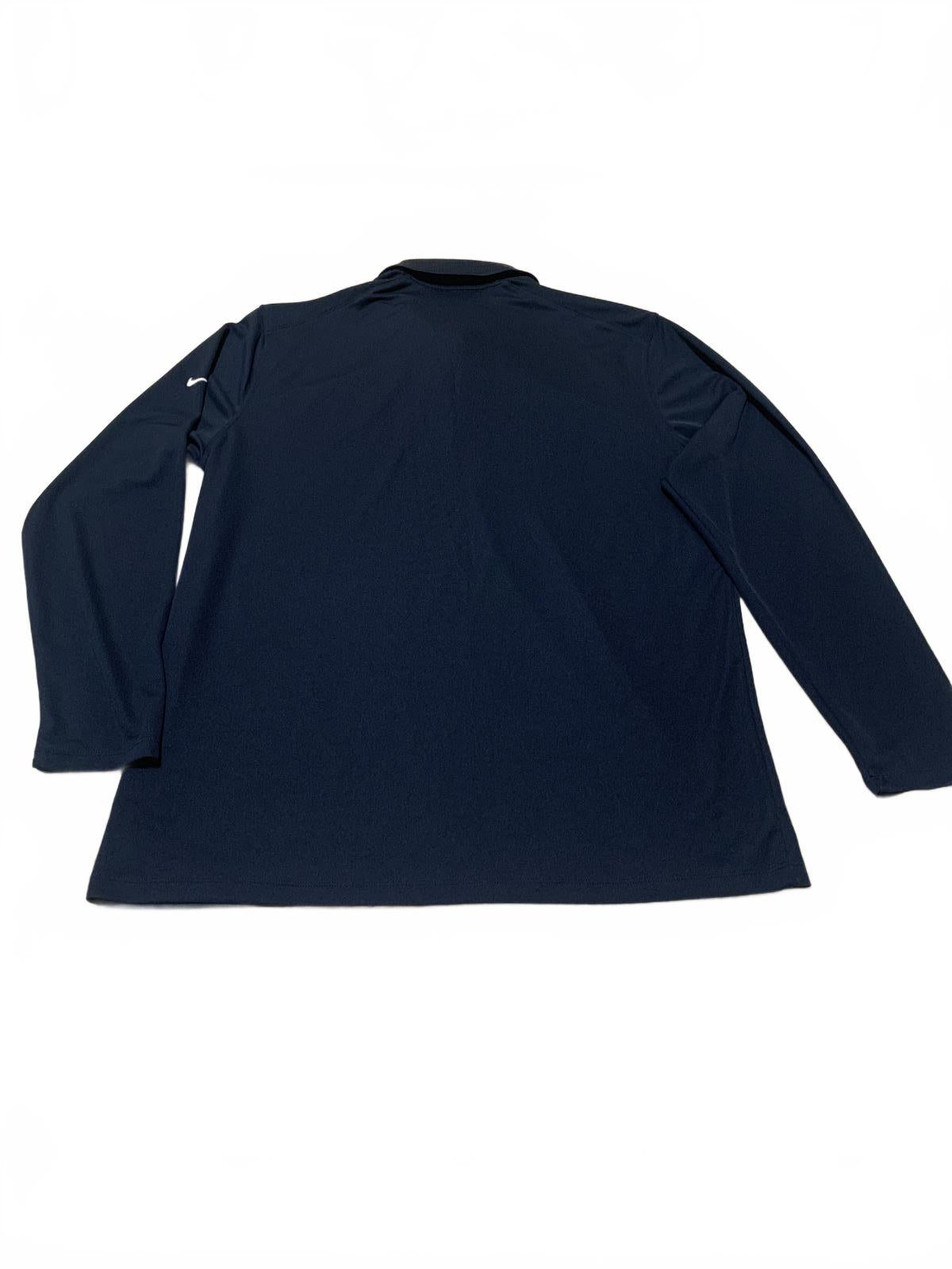 Polo Nike de manga larga azul marino para hombre, talla L, con logotipo corporativo de PSEG