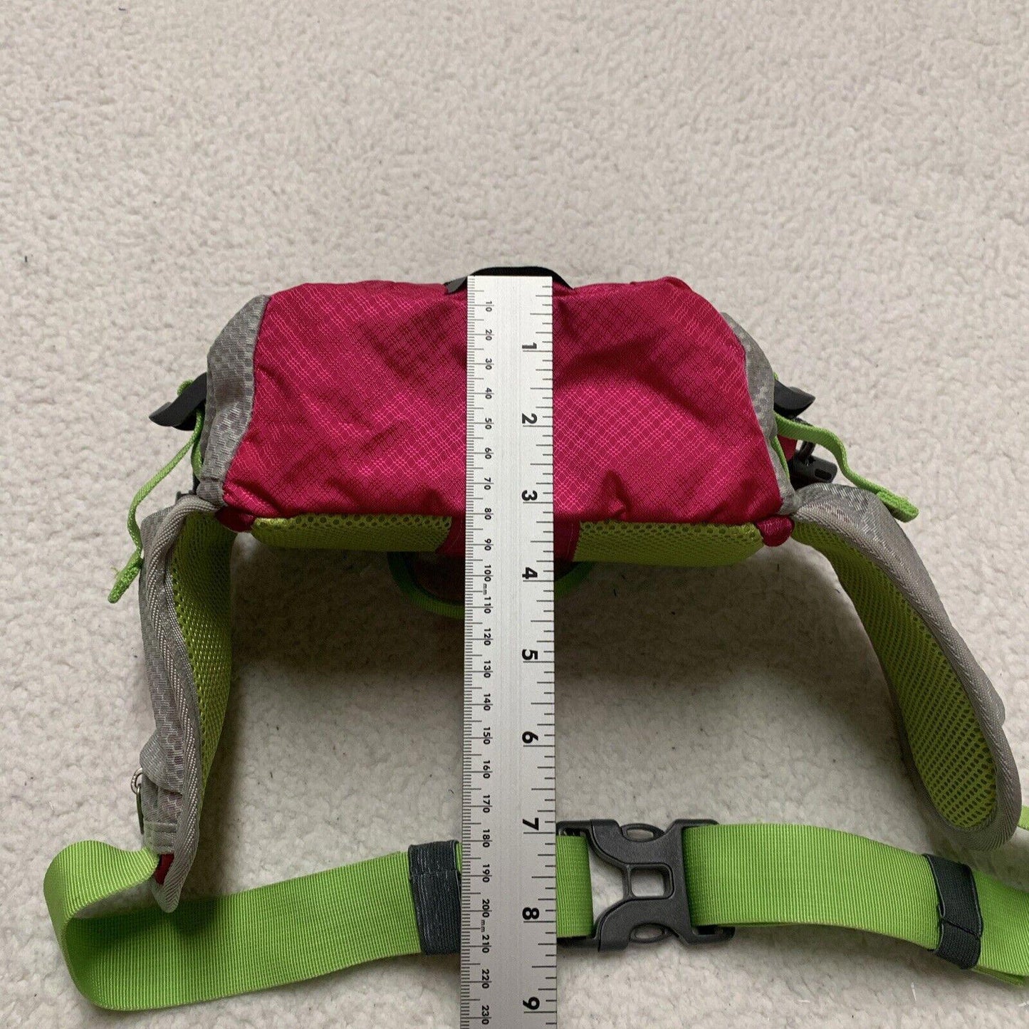 SEEU Gray Pink Green Fanny Pack Sling Crossbody Waist Bag Trail Hike