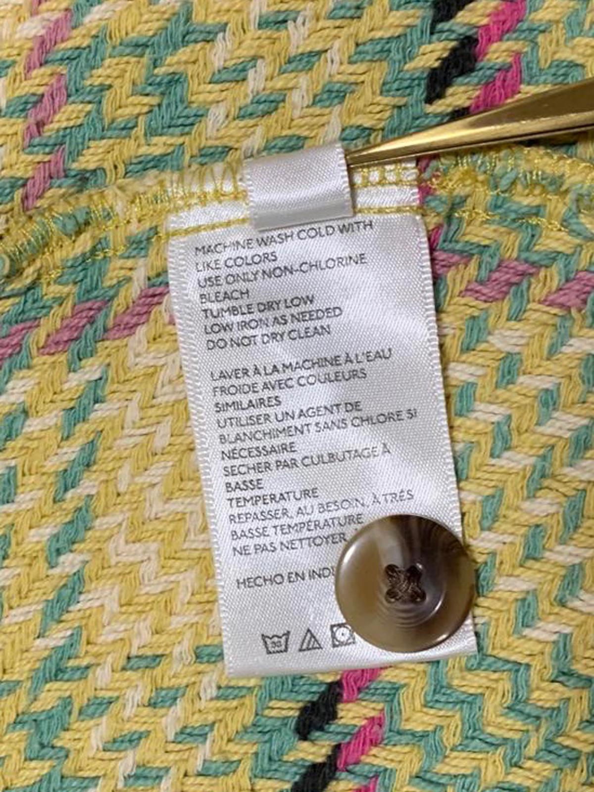 Chaqueta de cuadros tejidos con botones para mujer de Urban Outfitters, talla XL, estilo bohemio-chic, India