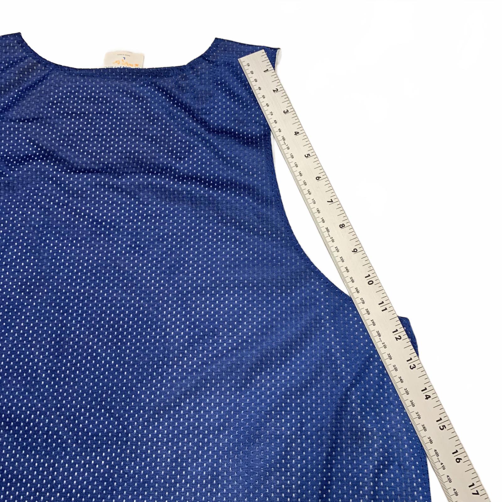 Camiseta de baloncesto unisex Sport-Tek, talla L, azul y blanca, reversible, de los Bronxville Hoops