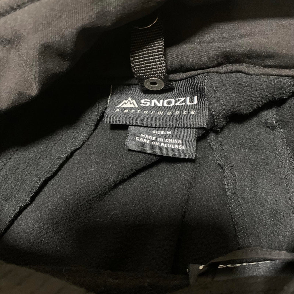 Chaqueta utilitaria negra Snozu Performance para hombre, talla M, con capucha y cremallera, 4 bolsillos