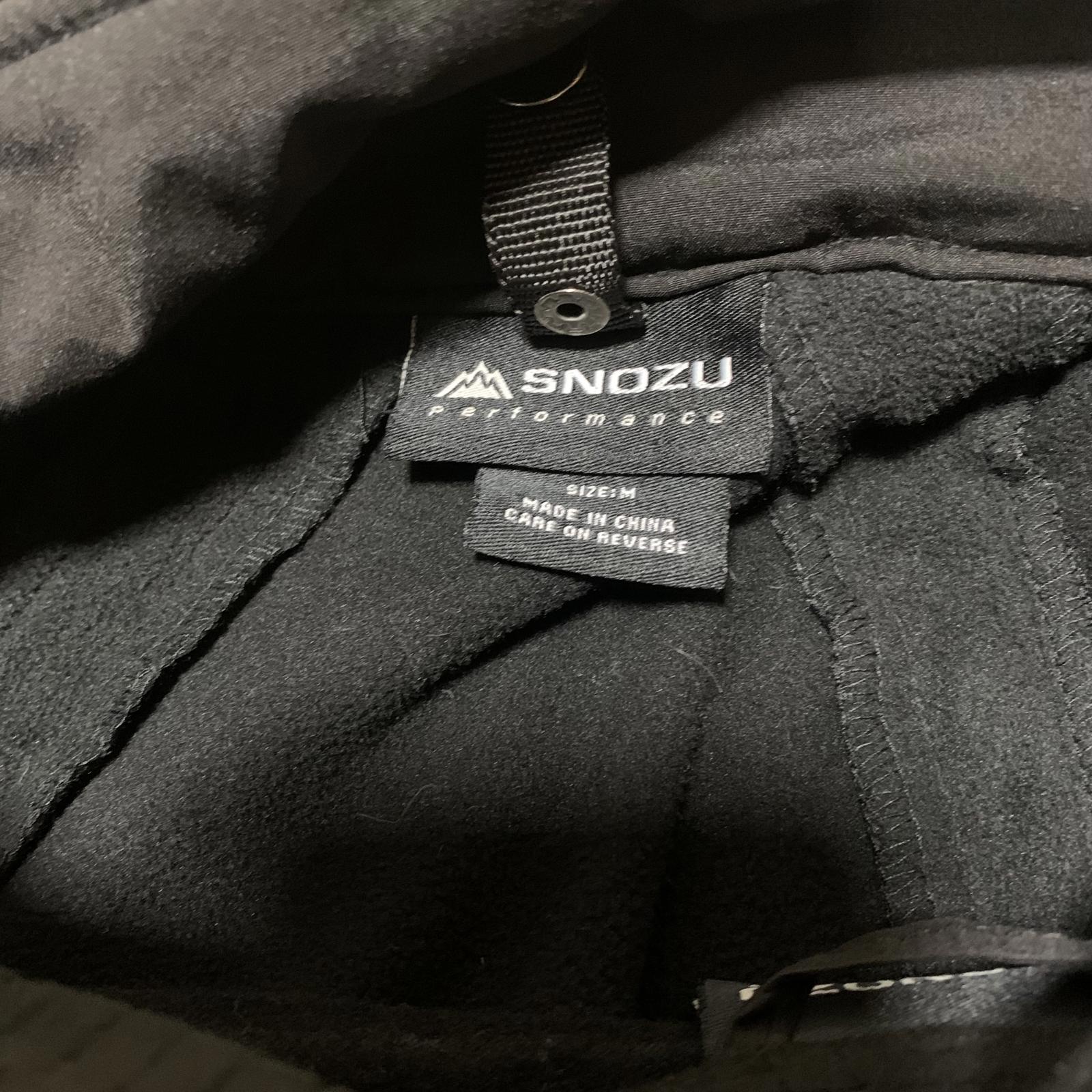 Chaqueta utilitaria negra Snozu Performance para hombre, talla M, con capucha y cremallera, 4 bolsillos