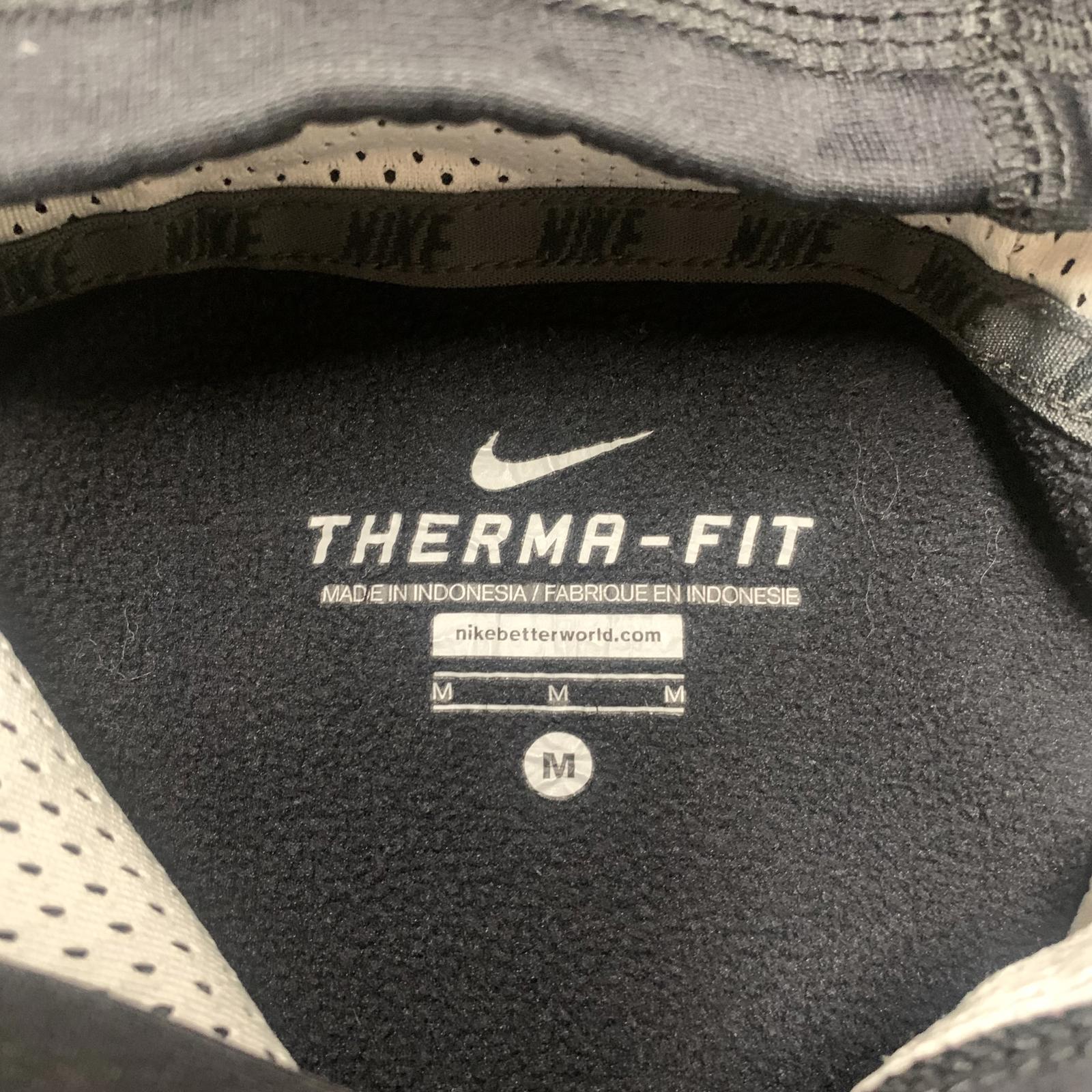 Sudadera con capucha Nike Therma-FIT unisex para niños, talla mediana, color negro