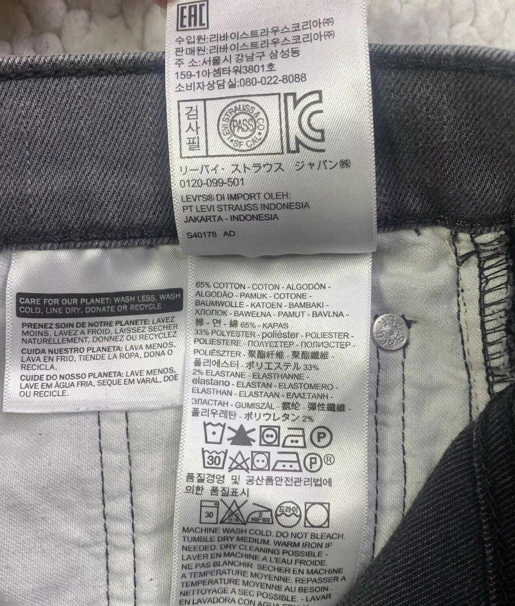 Levi Strauss 511 Men's Size 29x32 Gray 5  Straight Leg Jeans