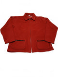 Willi Smith Collection Womens Size Small Red Zip-Up Fleece Jacket Pockets