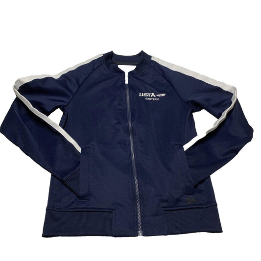 New Era Men's Size XSmall Navy Blue Jacket Varsity Track Full Zip Baseball Neck