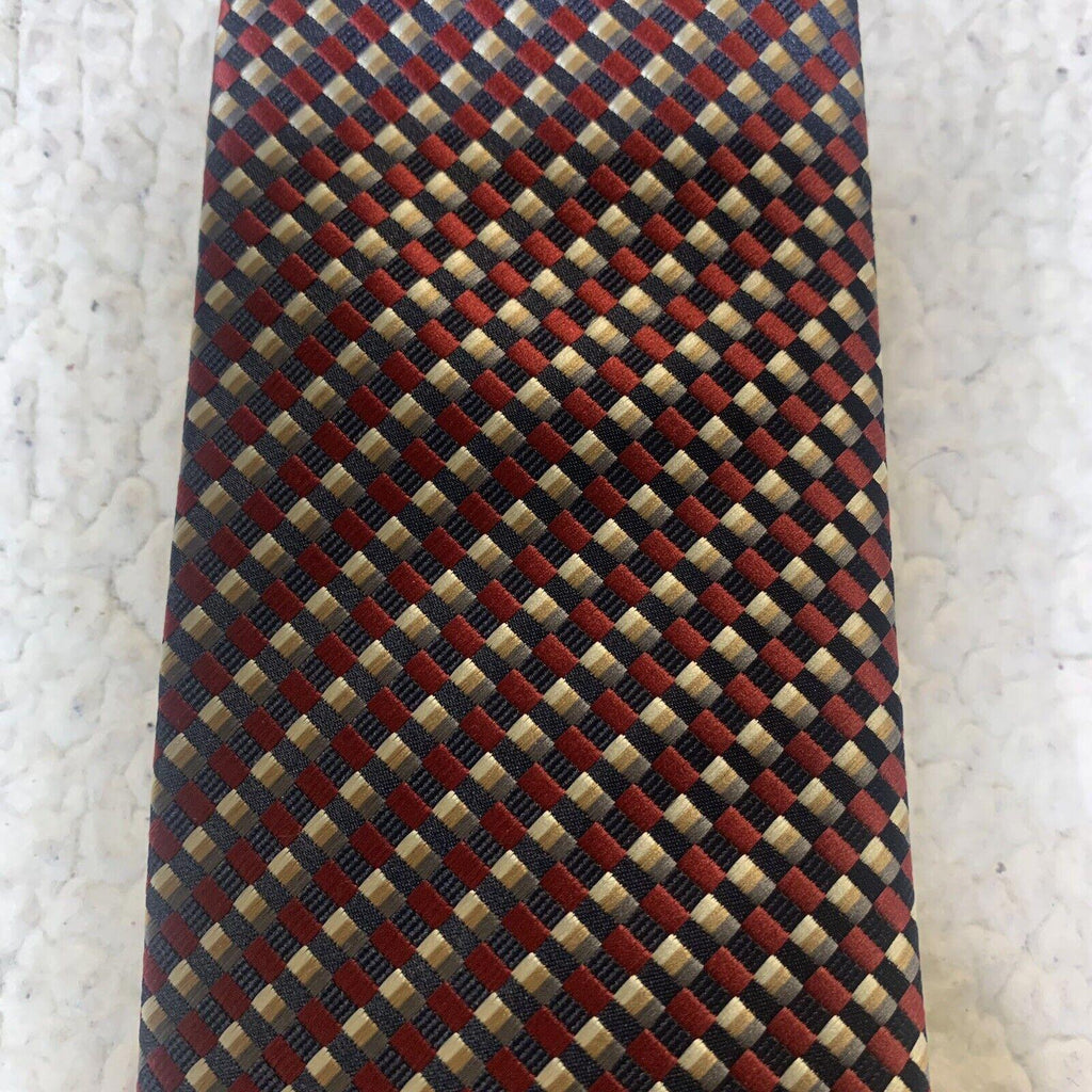 Corbatas con estampado geométrico para hombre Alexander Julian Colorirá, rojo y negro, lote de 2