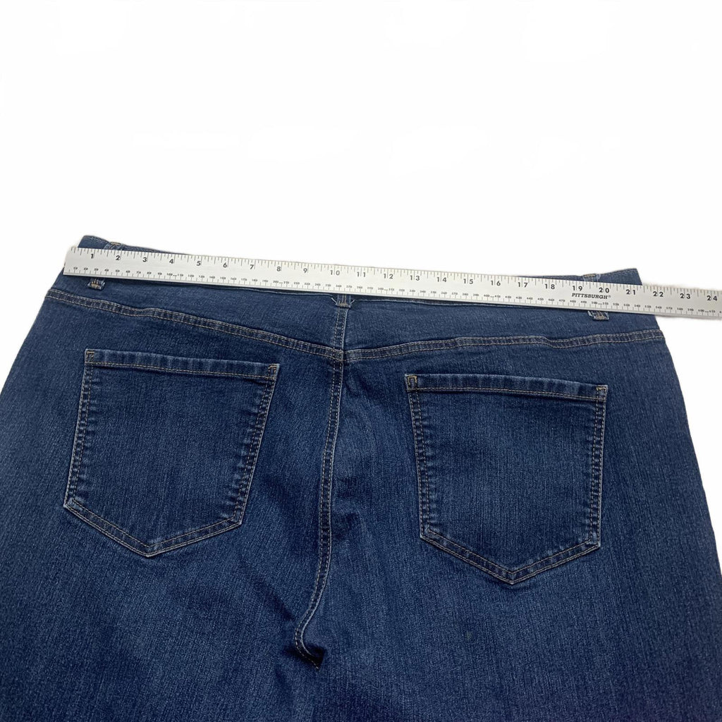 Gloria Vanderbilt Jeans de pierna ancha azul oscuro para mujer talla 22, 43 x 29 (talla real)