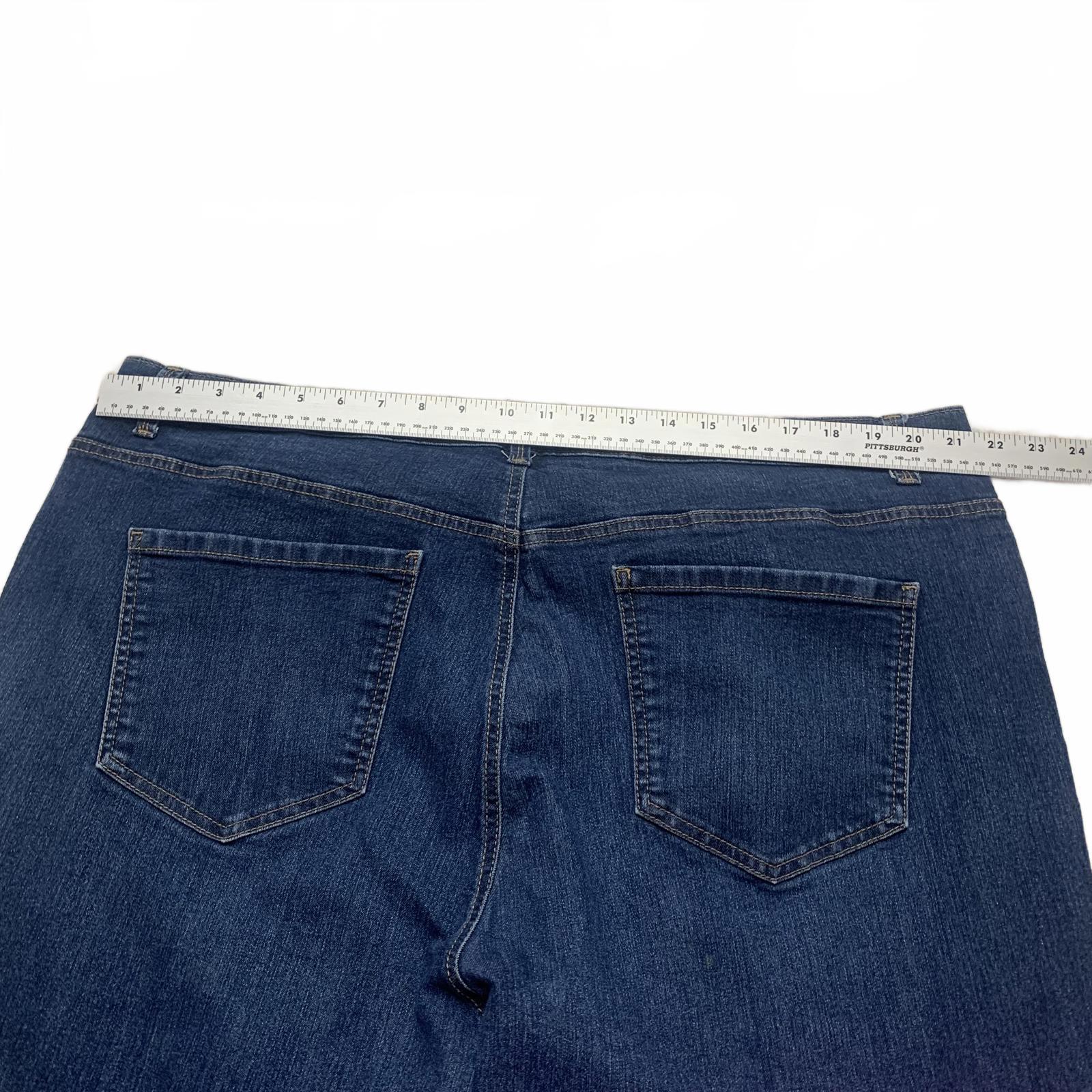 Gloria Vanderbilt Jeans de pierna ancha azul oscuro para mujer talla 22, 43 x 29 (talla real)