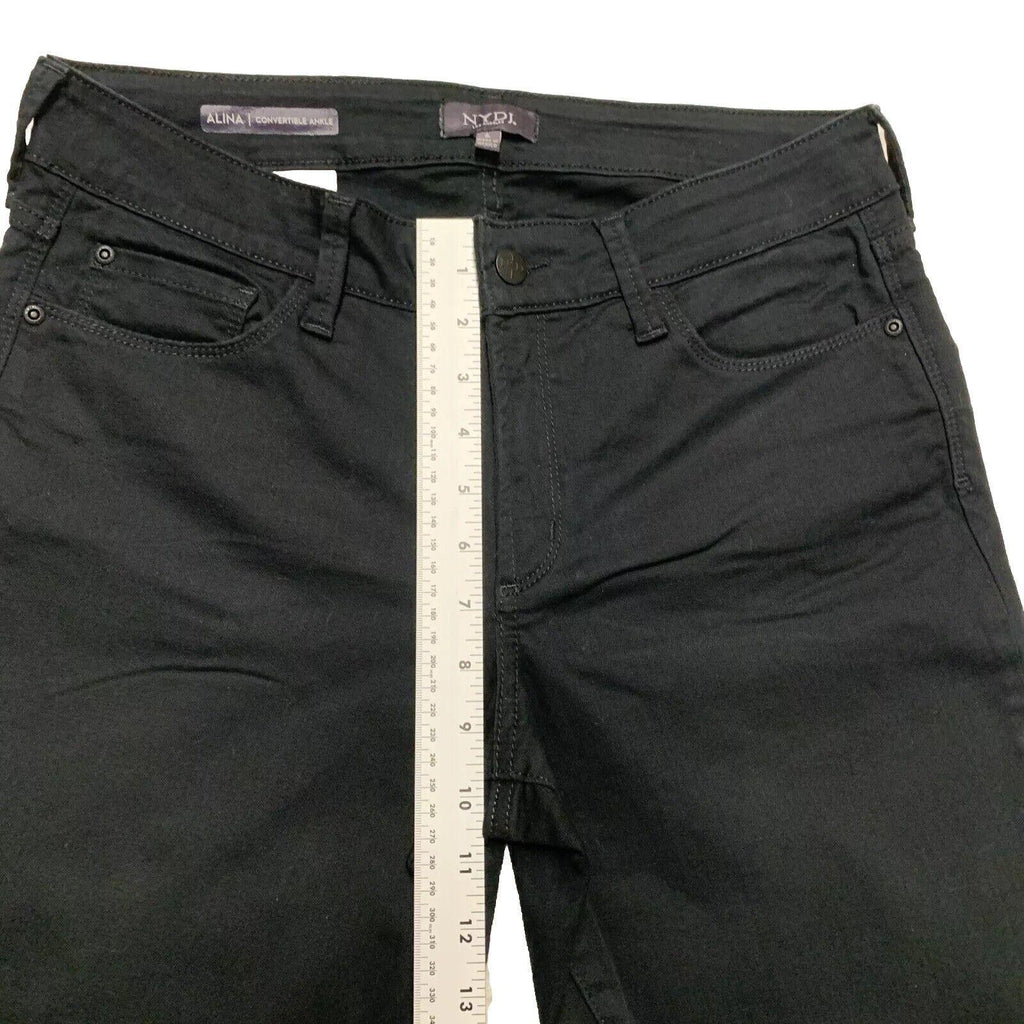 Vaqueros negros NYDJ talla 6 para mujer, pierna recta, tecnología Lift Tuck y elásticos