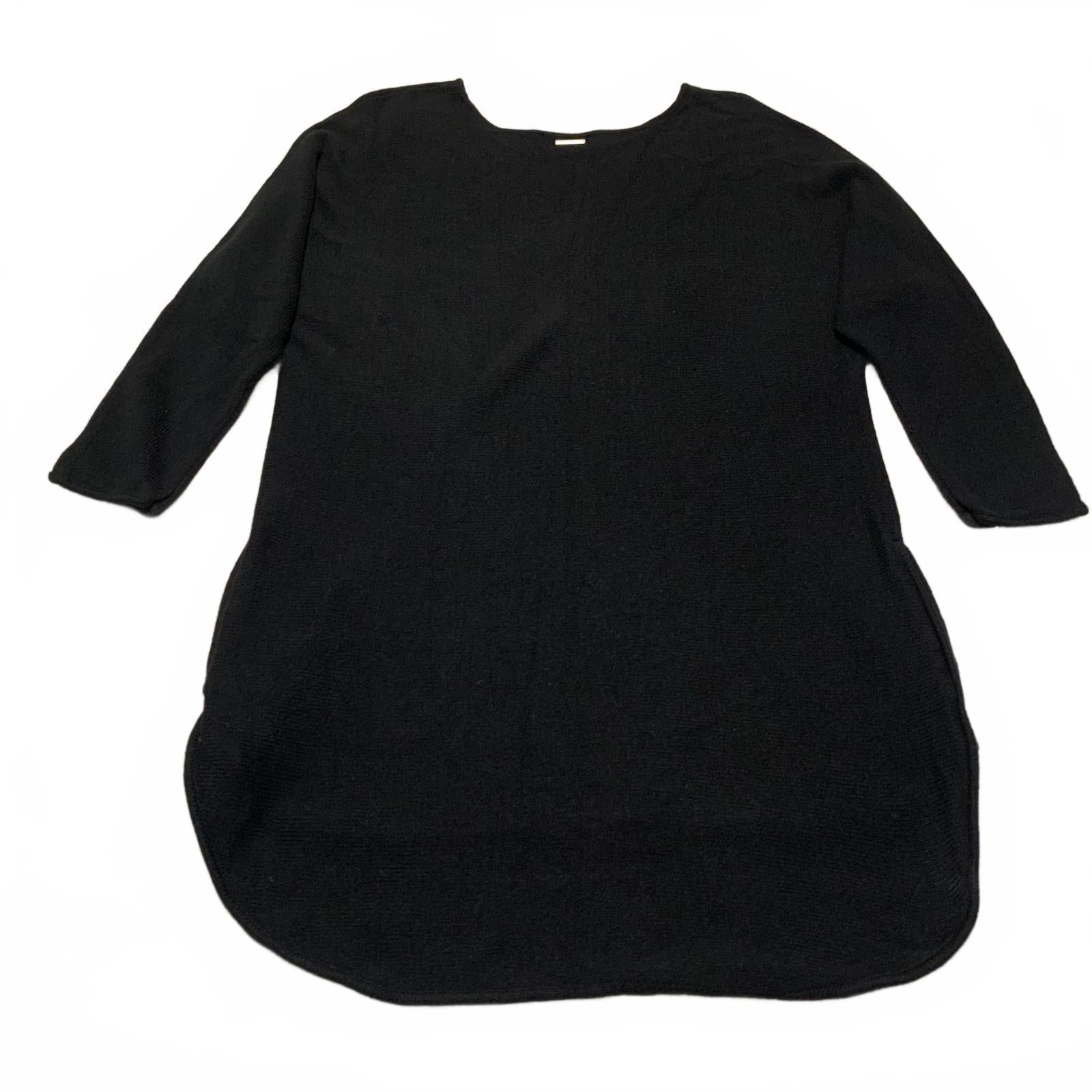 Suéter tipo túnica de punto Michael Kors para mujer, talla grande 1X, color negro, con dobladillo alto y bajo