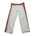 Pantalones deportivos Rawlings de los años 80, talla L, color blanco, rayas, naranja y negro, EE. UU.