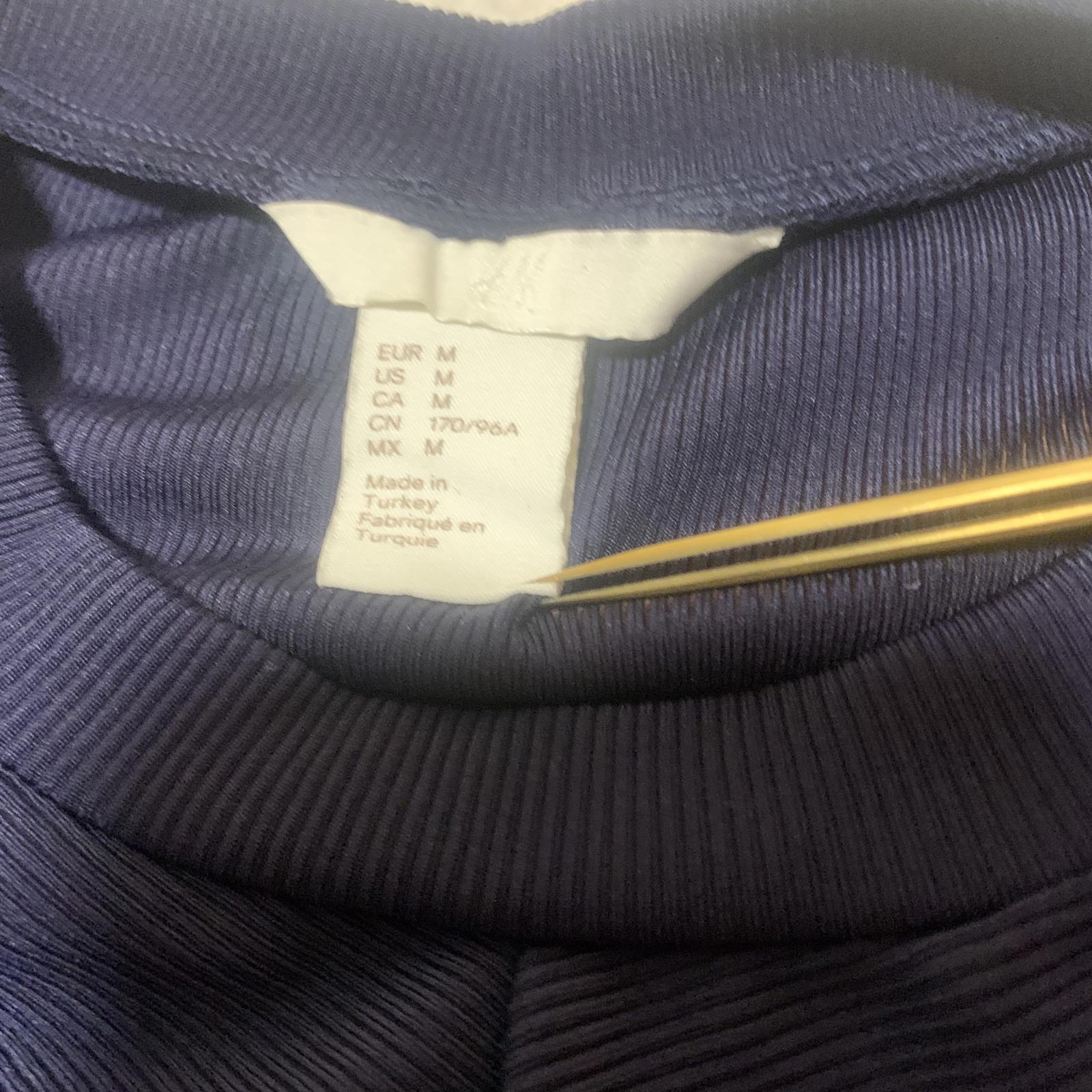 Vestido azul marino de longitud media con mangas cortas de H&amp;M para mujer, talla mediana