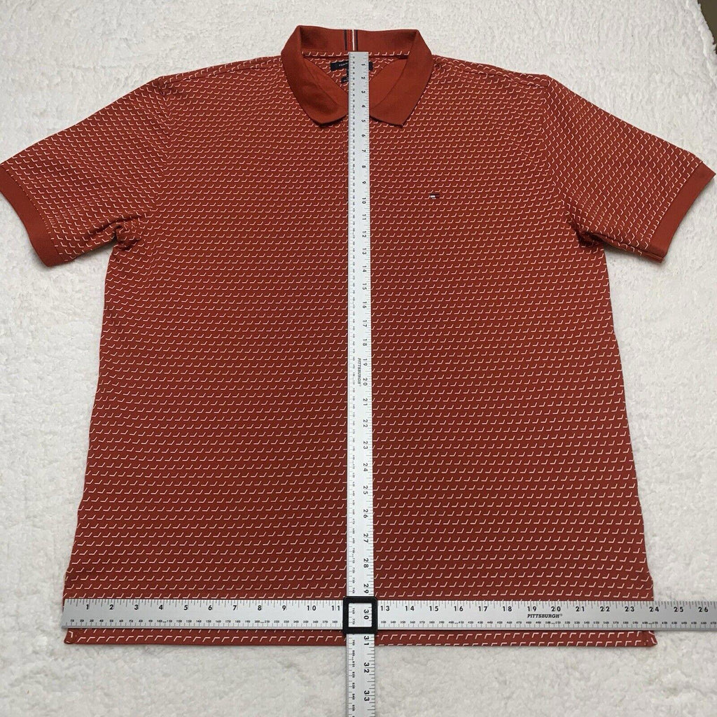 Polo Tommy Hilfiger XXL XXG TTG para hombre, rojo/naranja