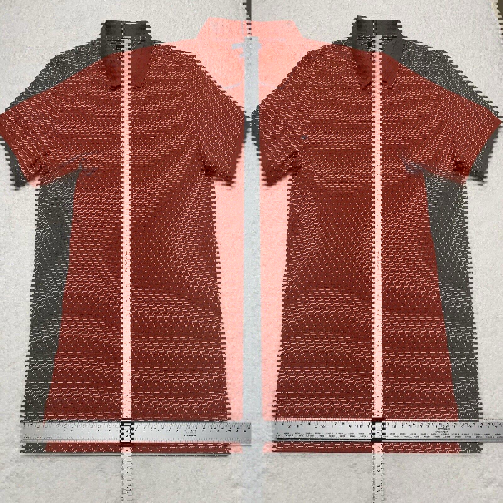 Polo Tommy Hilfiger XXL XXG TTG para hombre, rojo/naranja