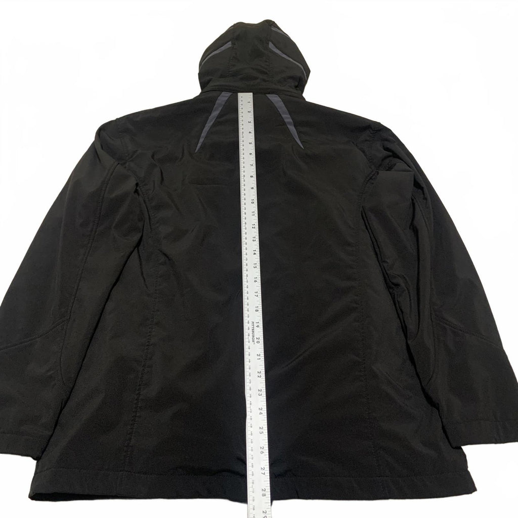 Chaqueta utilitaria negra Snozu Performance para hombre, talla M, con capucha y cremallera, 4 bolsillos