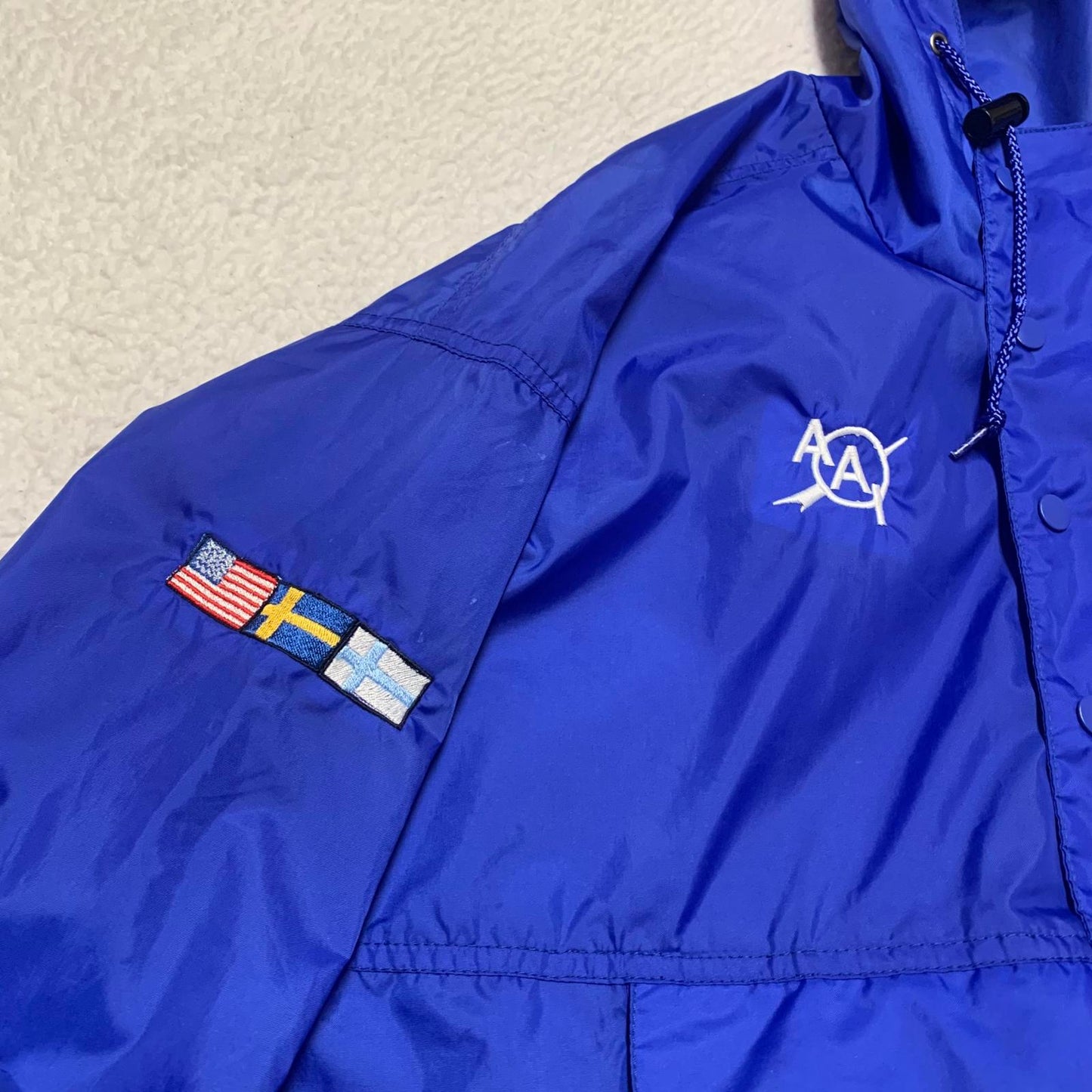 Tri Mountain Men's Blue Pullover L Rain Jacket Packable