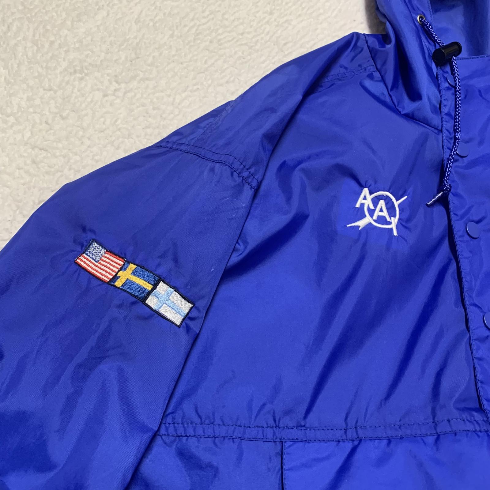 Chaqueta impermeable plegable Tri Mountain para hombre, color azul, talla L