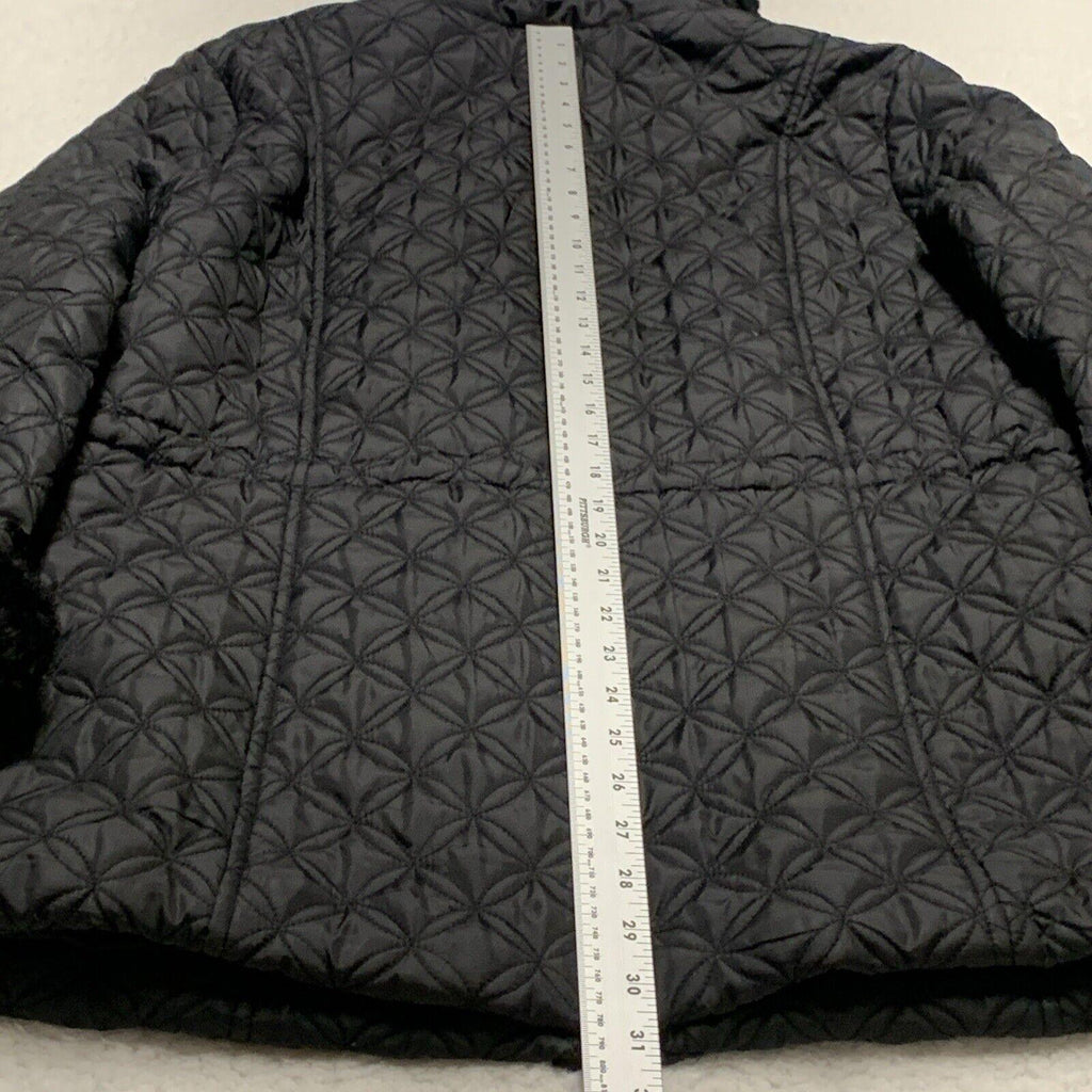 MARC New York Andrew Marc Abrigo acolchado de invierno negro de piel sintética XL para mujer