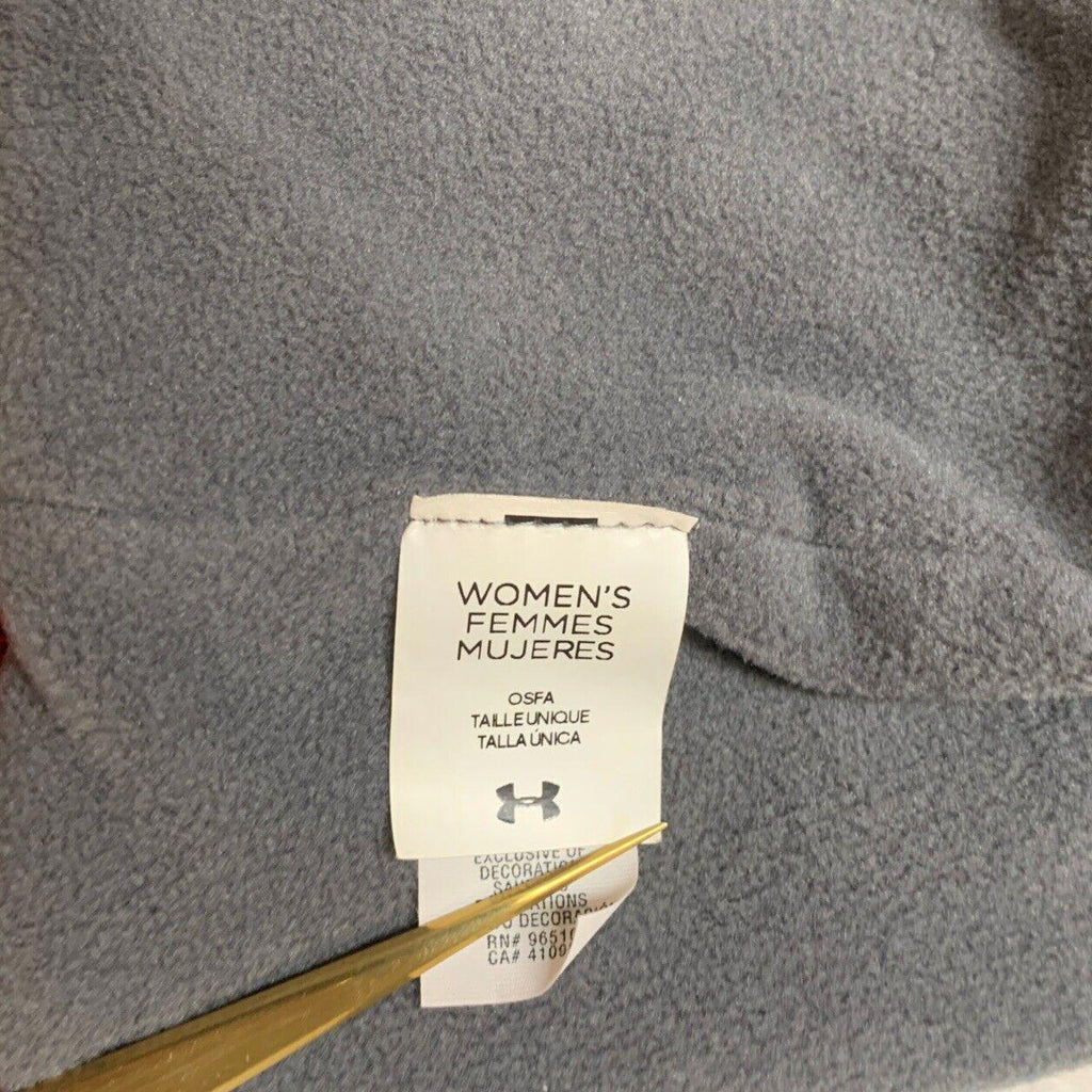 Gorro unisex de punto trenzado Under Armour con forro polar en verde azulado oscuro para invierno