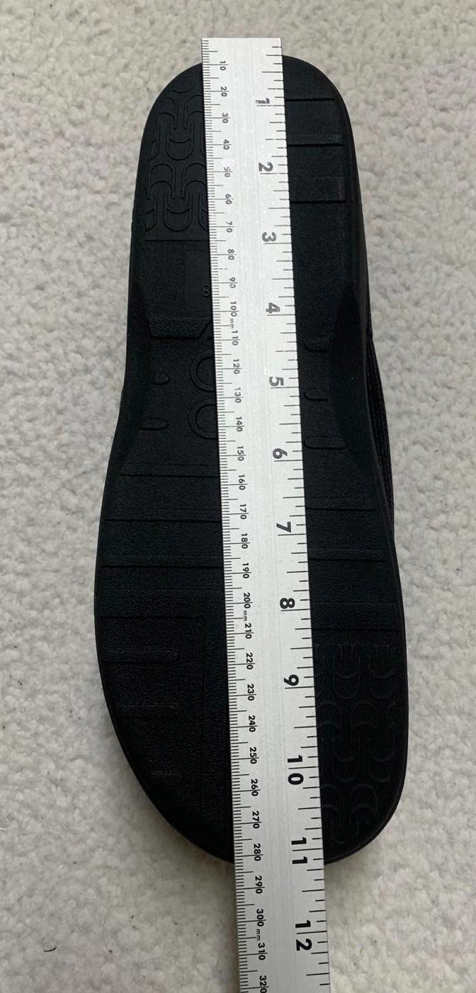 Zapatillas unisex negras de talla 9 sin marca, calzado con soporte