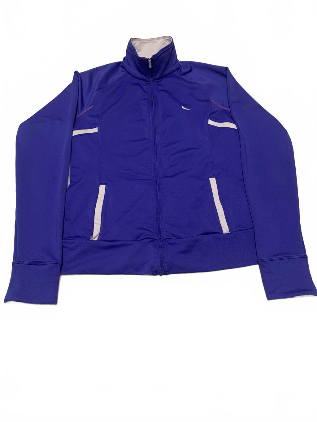Chaqueta deportiva Nike con cremallera completa para mujer, color morado, talla pequeña