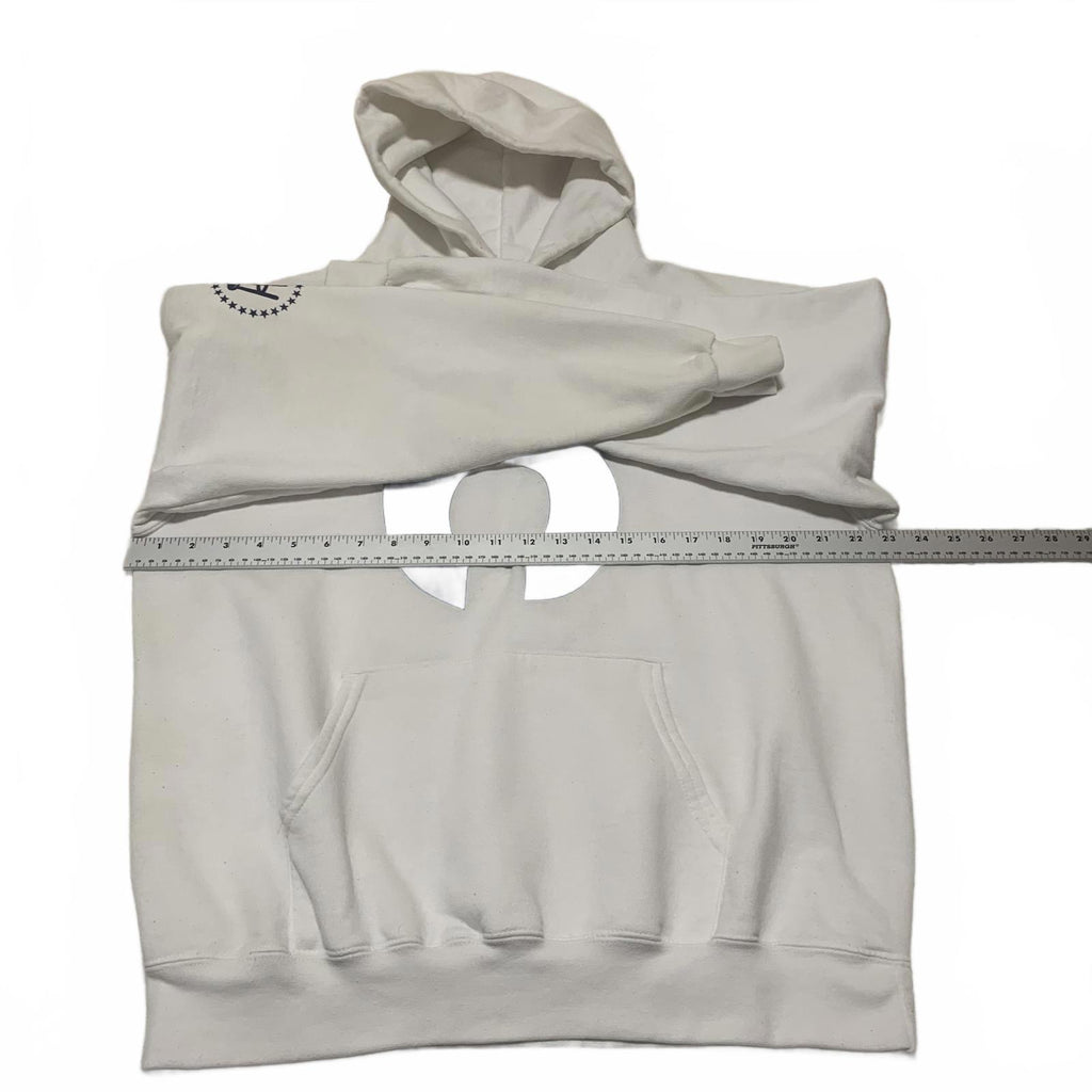 Sudadera con capucha unisex ecológica y grande blanca con estampado del número 6 de Champion