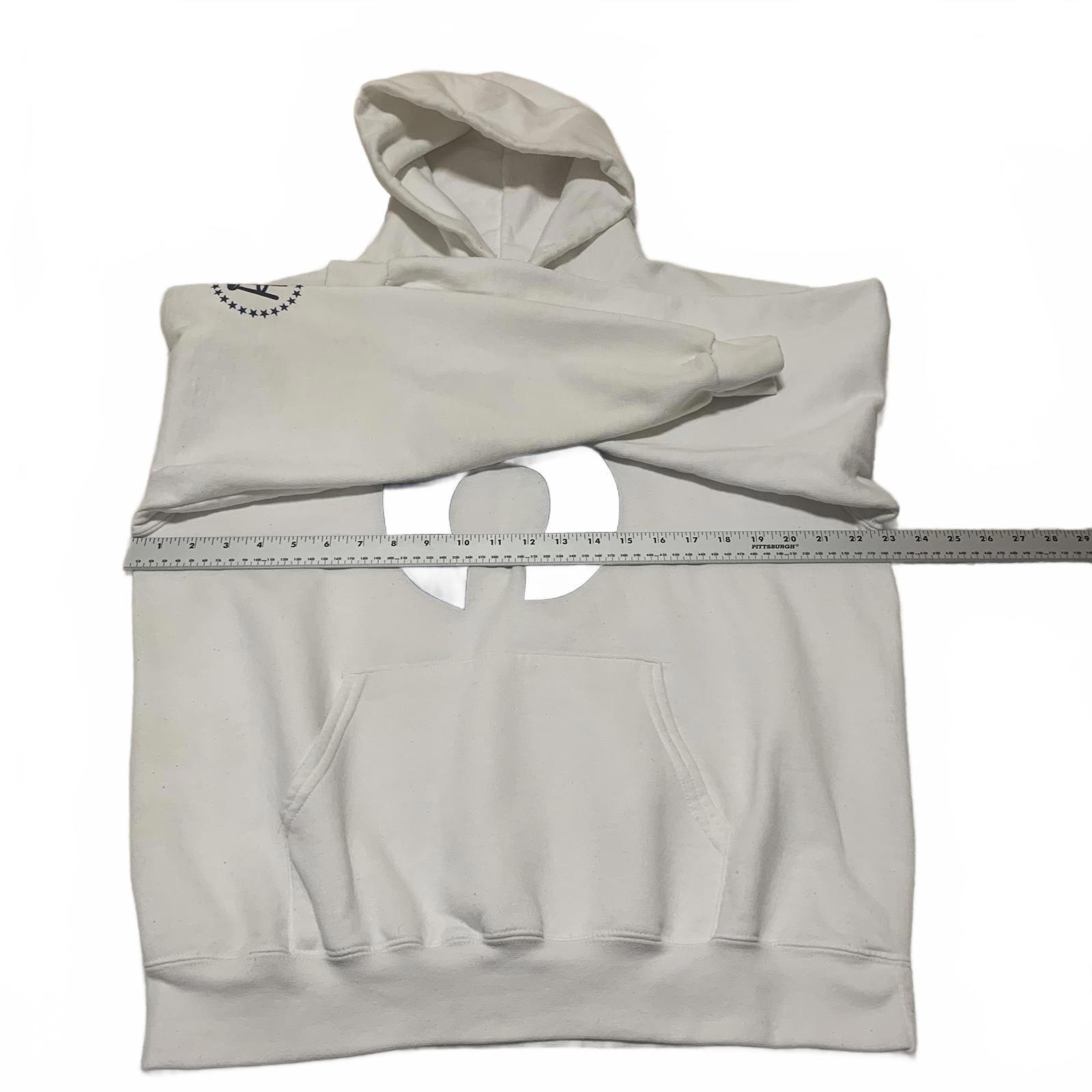 Sudadera con capucha unisex ecológica y grande blanca con estampado del número 6 de Champion