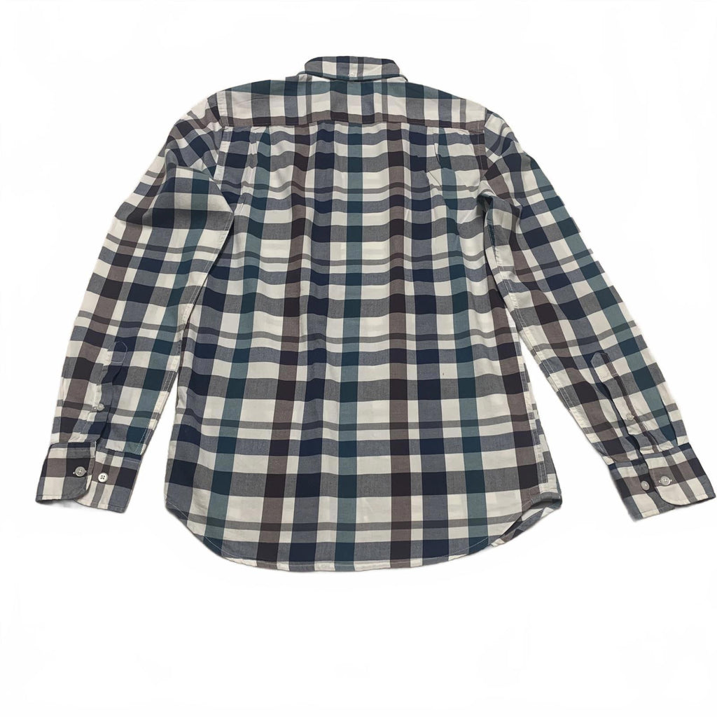 Camisa a cuadros azul y verde ajustada Hawker Rye para hombre, talla pequeña