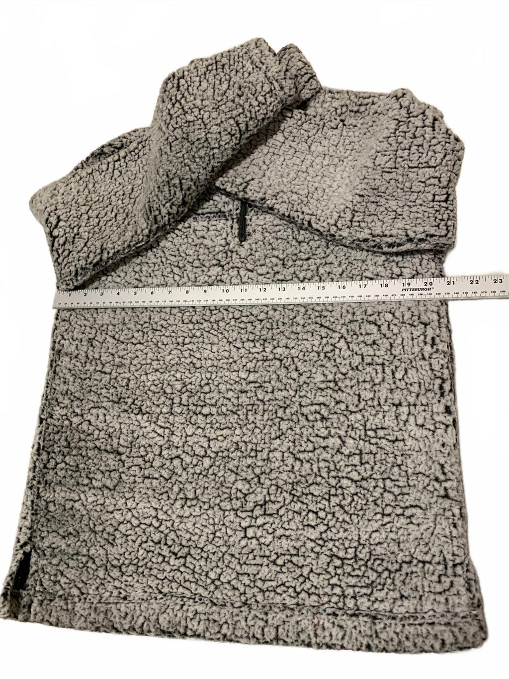 Chaqueta tipo jersey de forro polar sherpa gris con cremallera de un cuarto para hombre, talla M, de Boxercraft