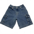 Badge Boys Jeans Sz 6 Blue Stretch Cargo Denim Shorts Cotton W21