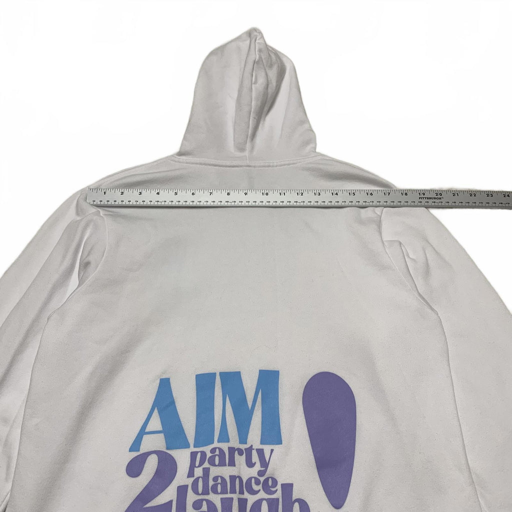 Sudadera con capucha y diseño gráfico en blanco mediano para mujer de la colección Bella + Canvas Fleece