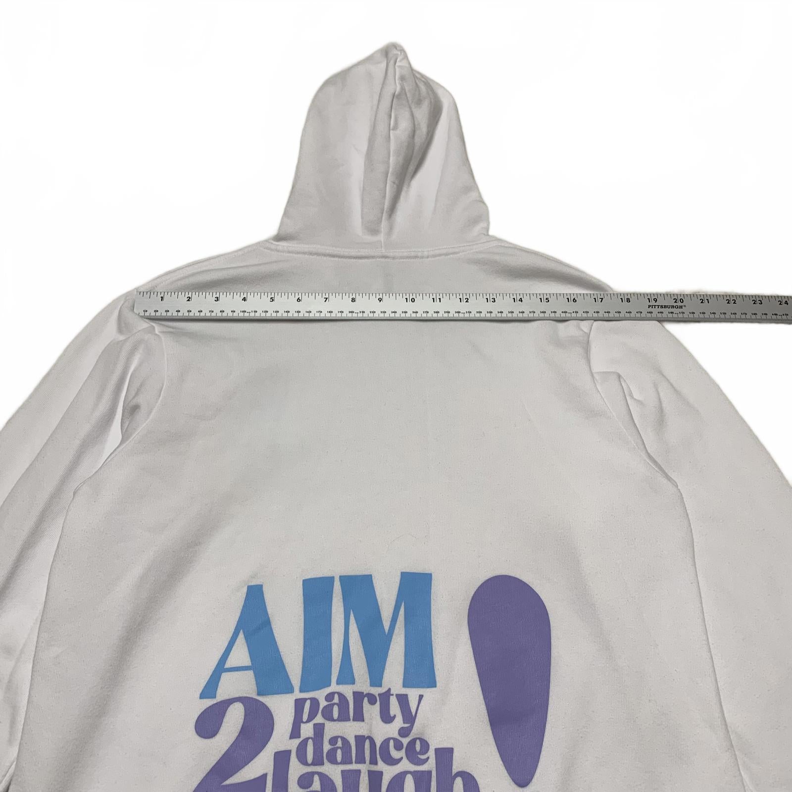 Sudadera con capucha y diseño gráfico en blanco mediano para mujer de la colección Bella + Canvas Fleece