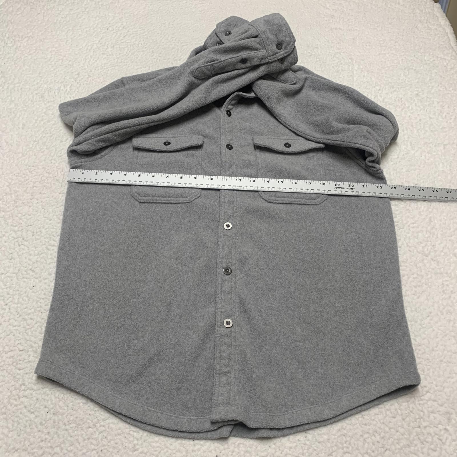 Camisa de franela abotonada gris George para hombre, talla mediana (38-40)