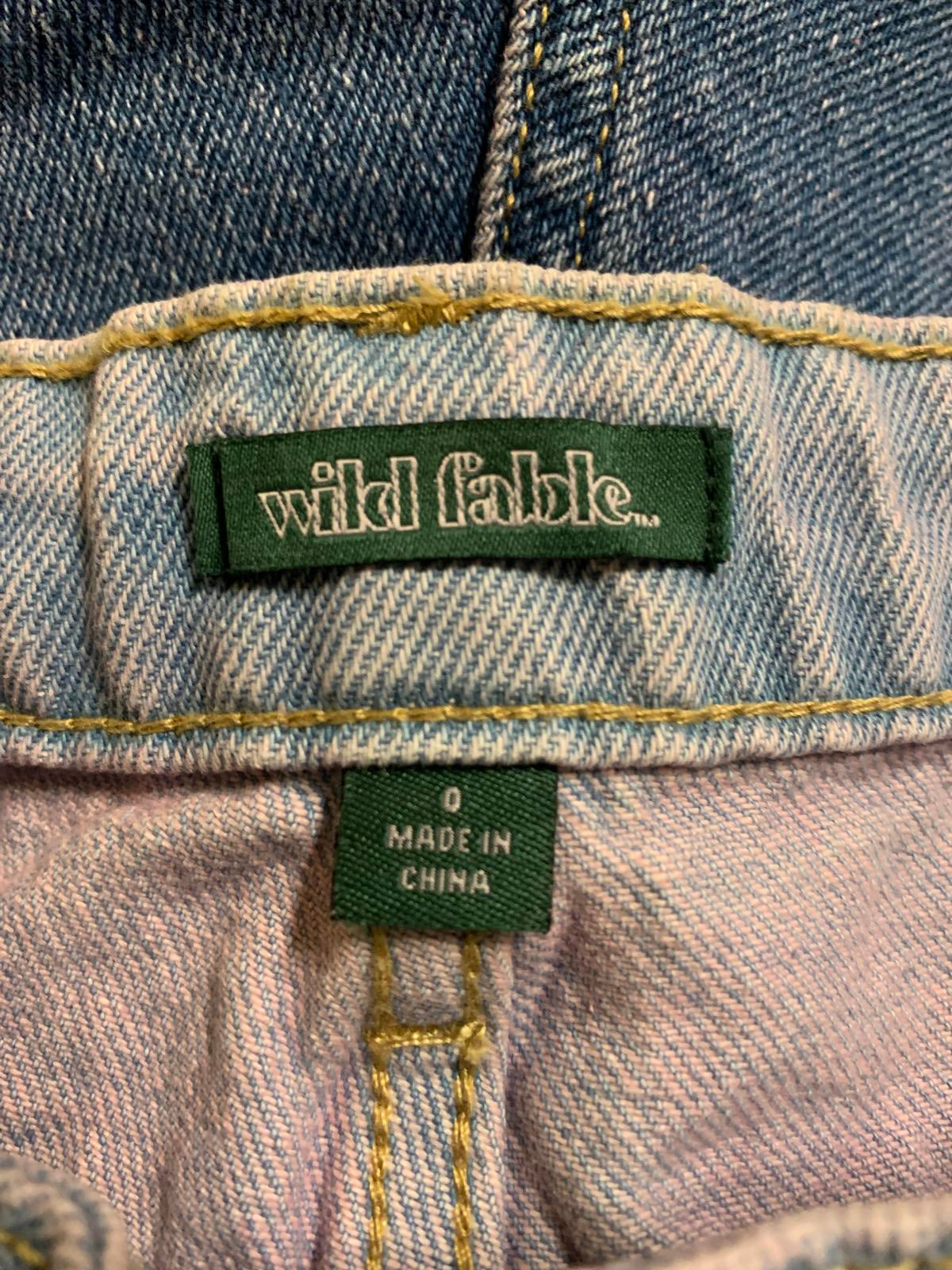 Wild Fable Womens Sz 0 Blue Pink Patchwork Denim Shorts 24.5