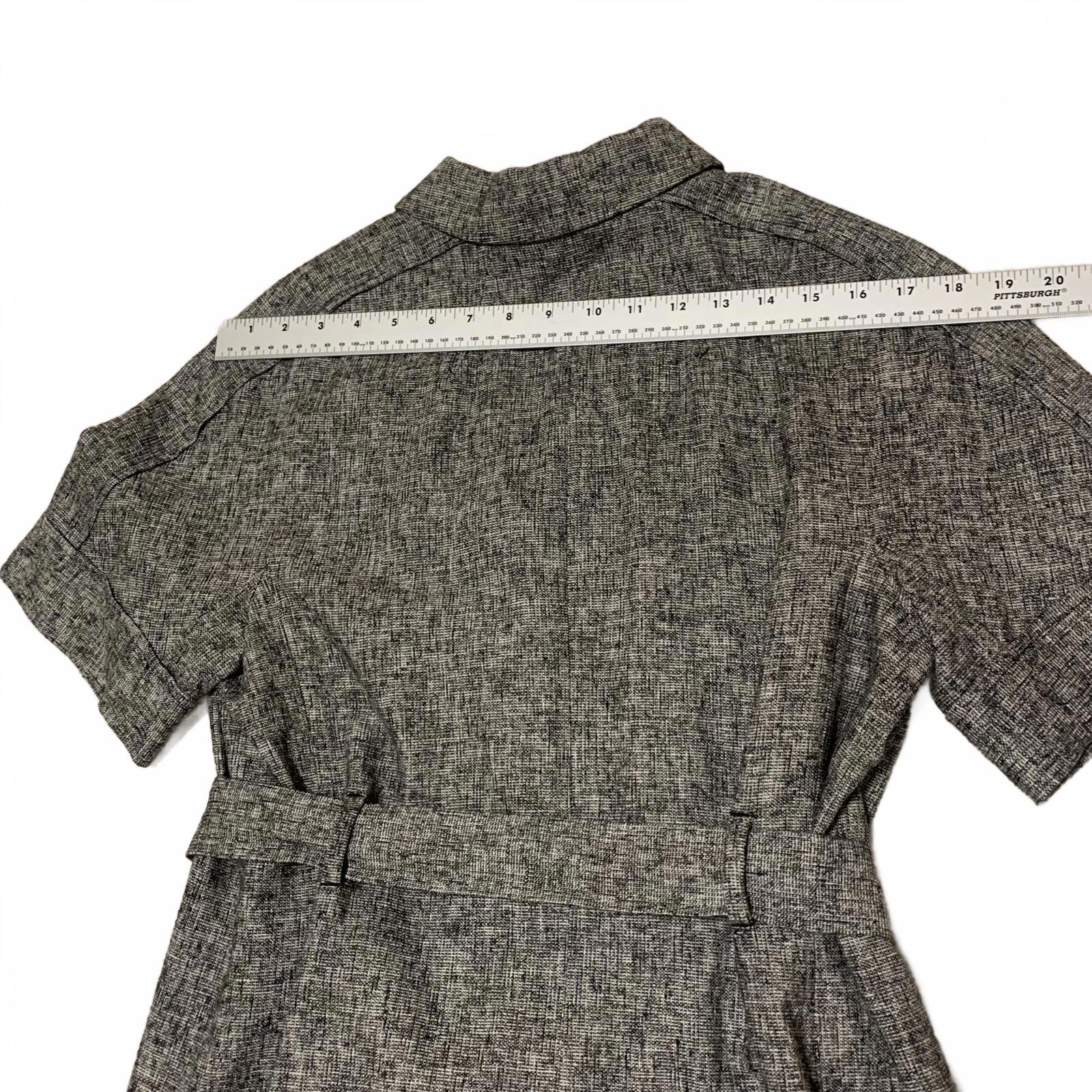 Blazer gris de manga corta con cinturón para mujer de Ann Taylor, talla 12