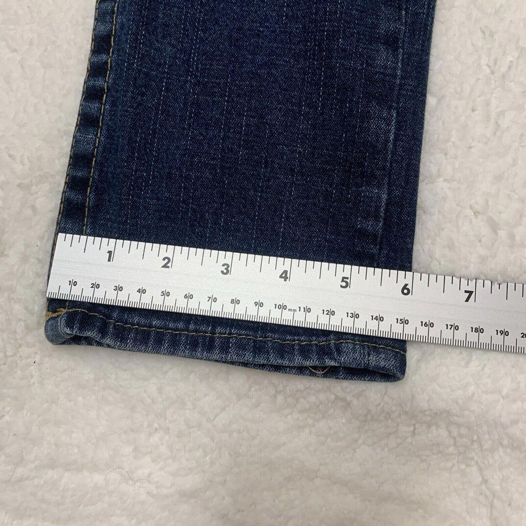 Vaqueros ajustados True Religion para mujer, talla 29, con solapa trasera azul