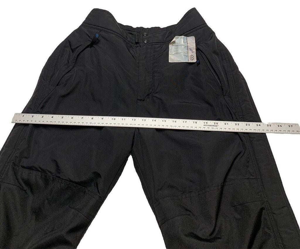 Pantalones de nieve para eslalon para hombre, talla M, nailon negro, bolsillos con cremallera en los tobillos, para esquí y snowboard Storm