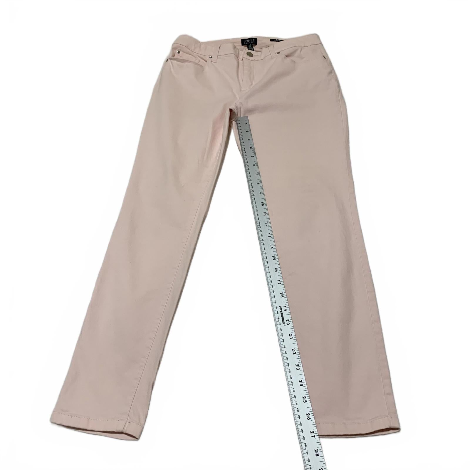 Jones New York Women's Size 10 Light Pink Madison Skinny Stretch Jeans W30.5x27L