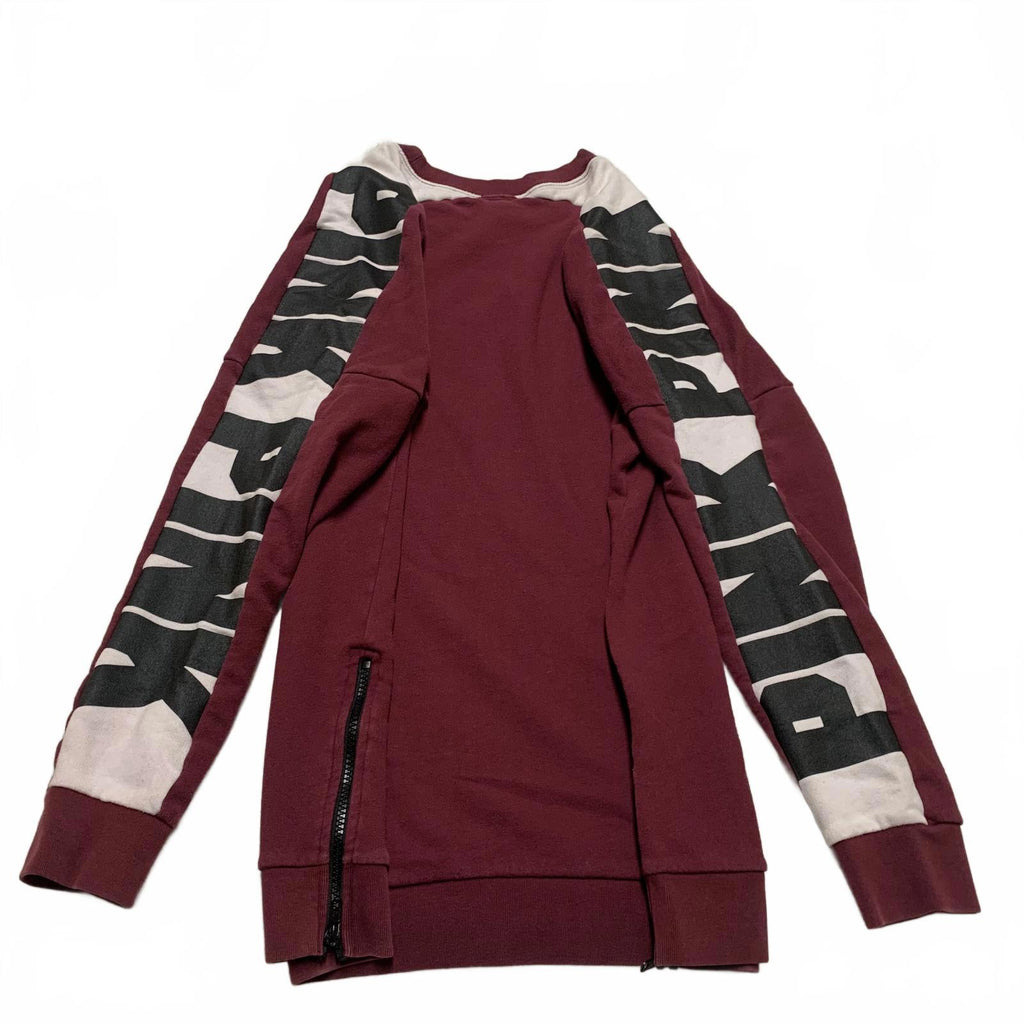 Sudadera con logo en color burdeos, talla mediana, para mujer, color rosa