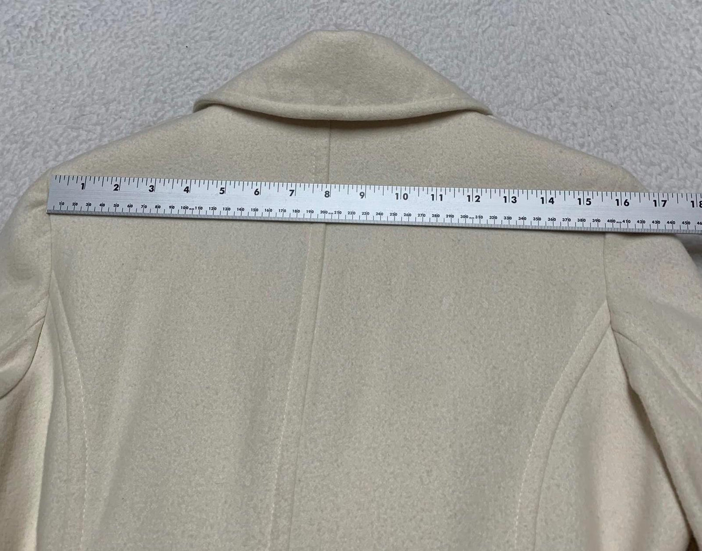 Michael Kors Women's Size 10 Cream Zipped Peacoat