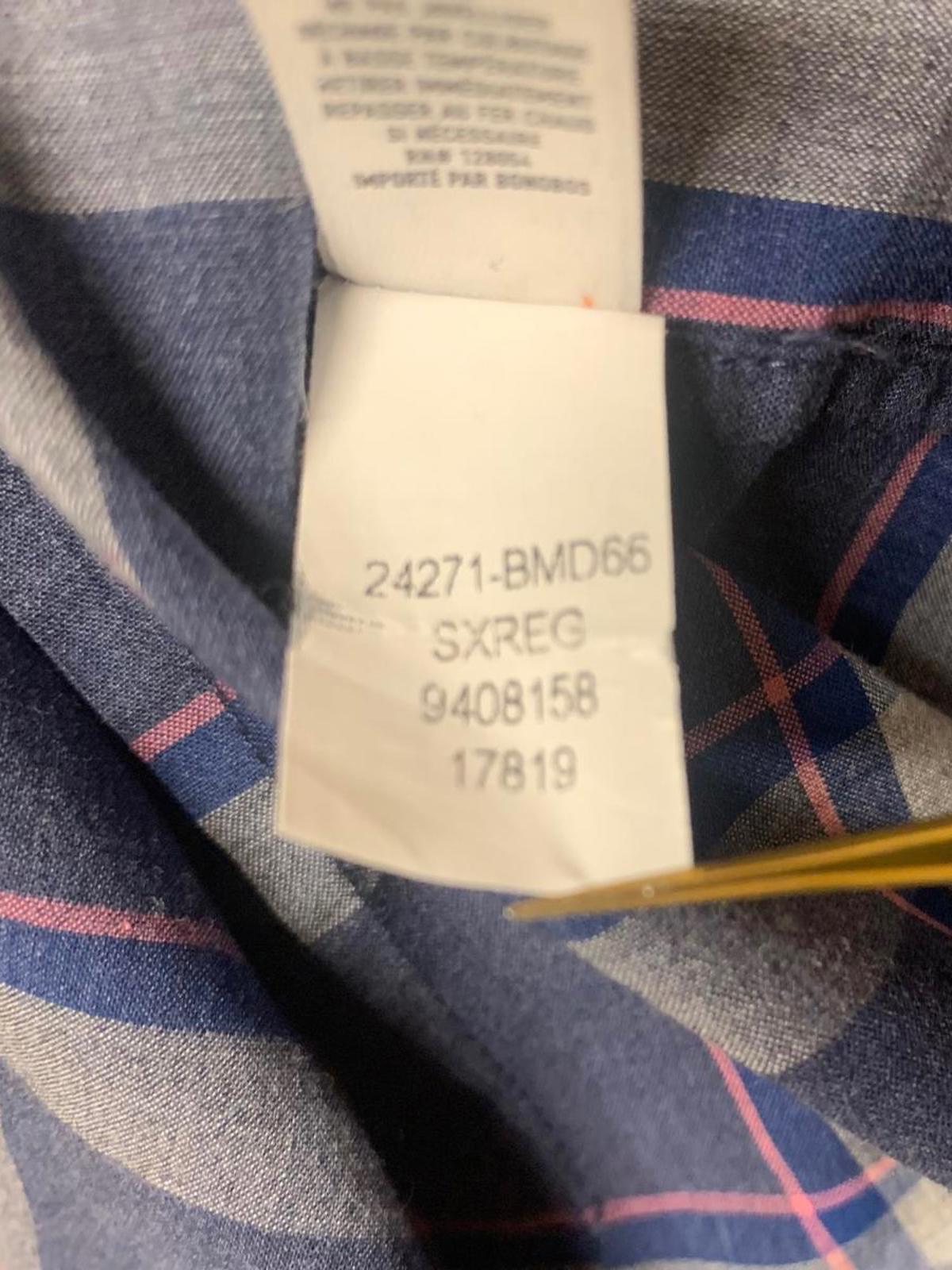 Camisa a cuadros azul de corte entallado Bonobos para hombre, talla pequeña