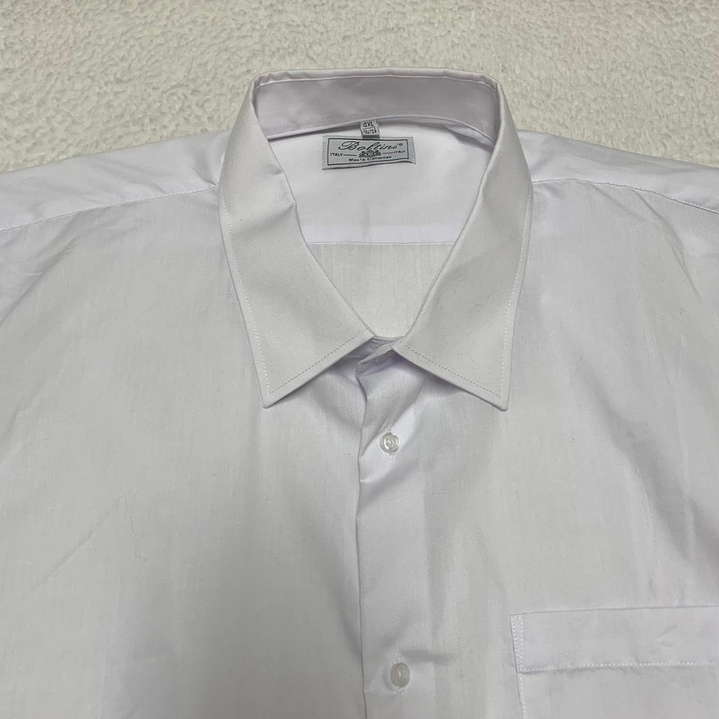 Camisa de vestir clásica con botones Boltini para hombre, talla 4XL, blanca, talla 20-20,5