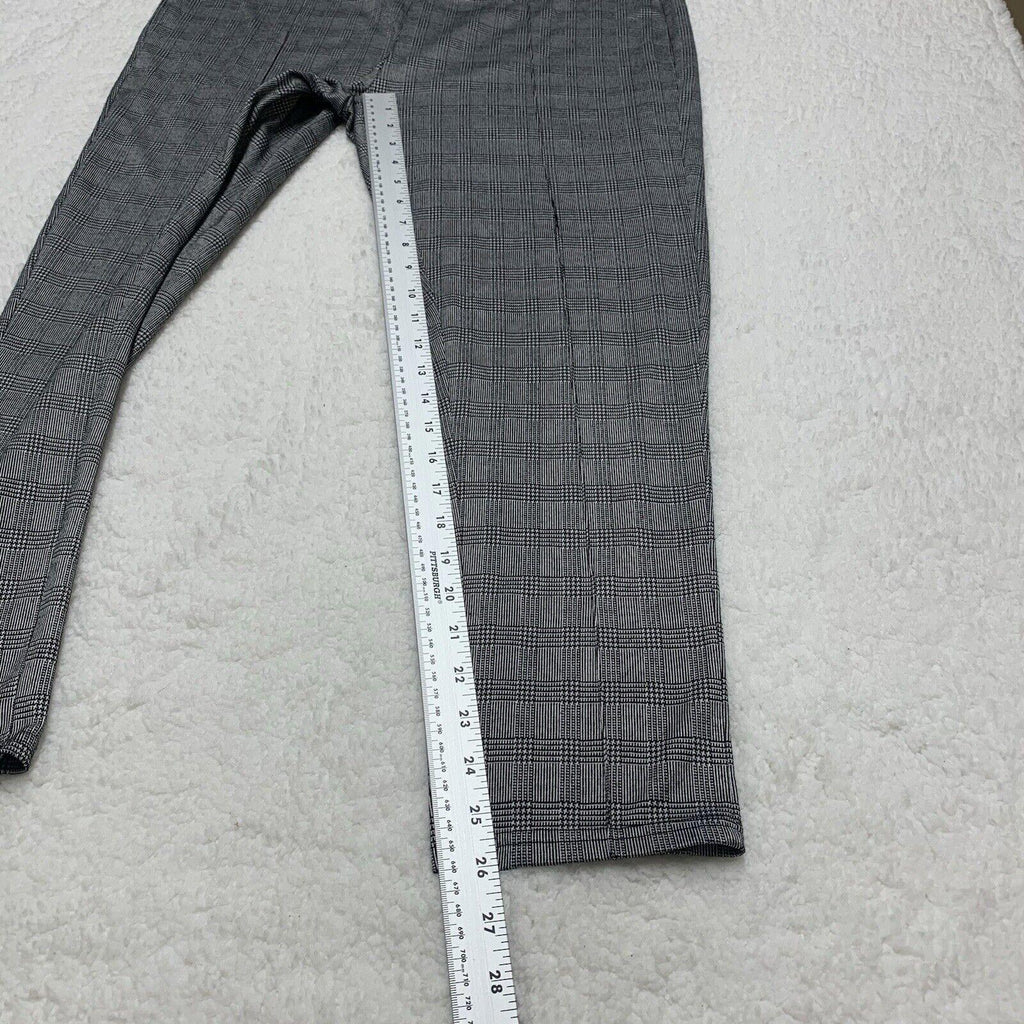 Pantalones Maze Collection para mujer, talla 3X, negros, a cuadros, elásticos y cosidos