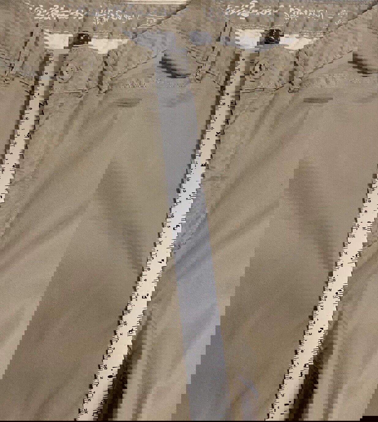 Pantalones Eddie Bauer para mujer, talla 12, caqui, corte recto, estilo chino, ancho 33,5 x 23,5 L