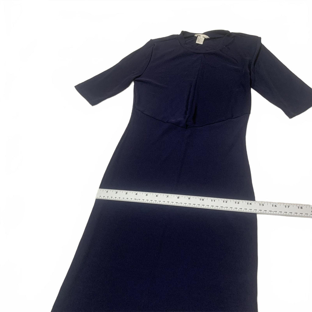 Vestido azul marino de longitud media con mangas cortas de H&amp;M para mujer, talla mediana