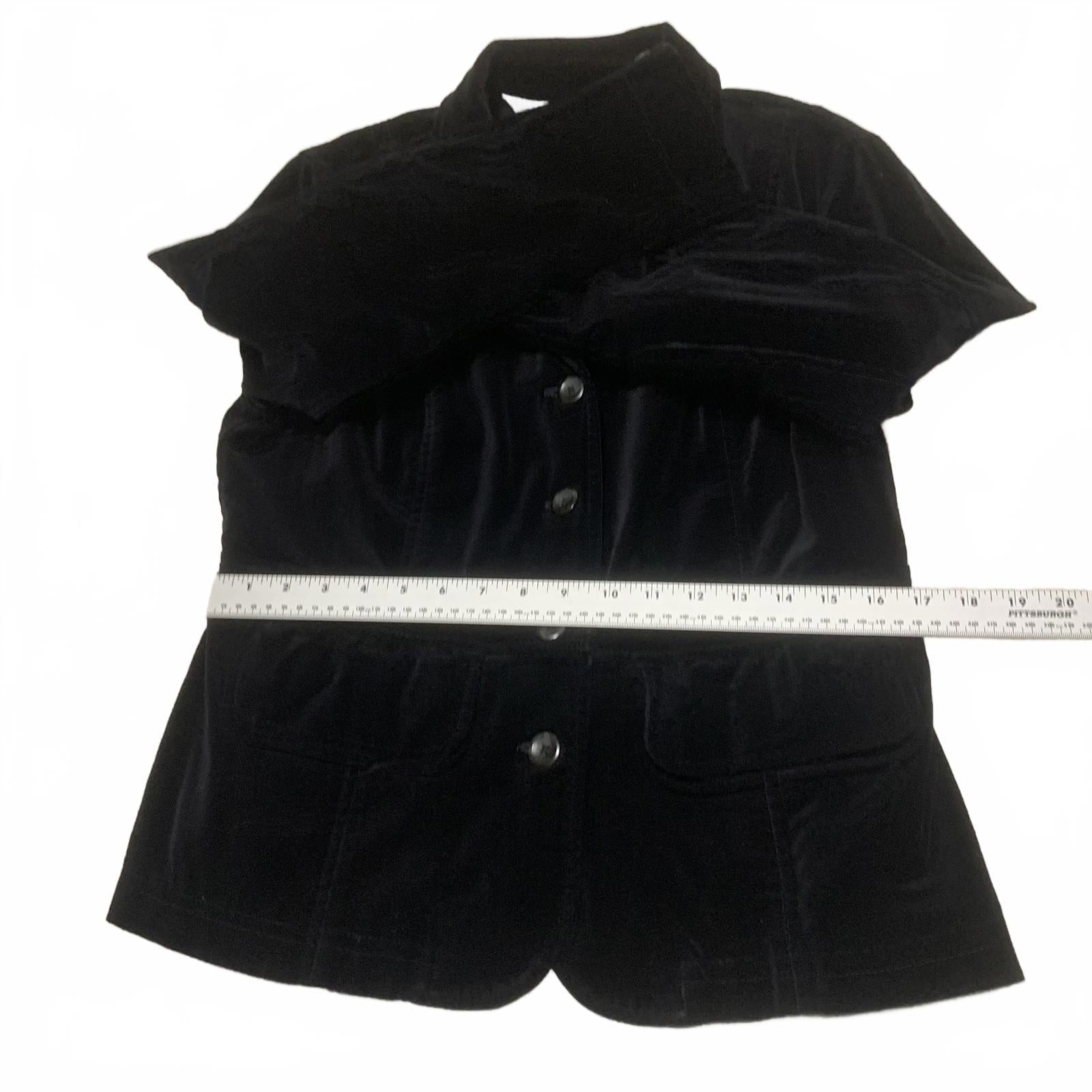 Blazer clásico de terciopelo negro Tommy Hilfiger para mujer, talla 12, chaqueta elegante